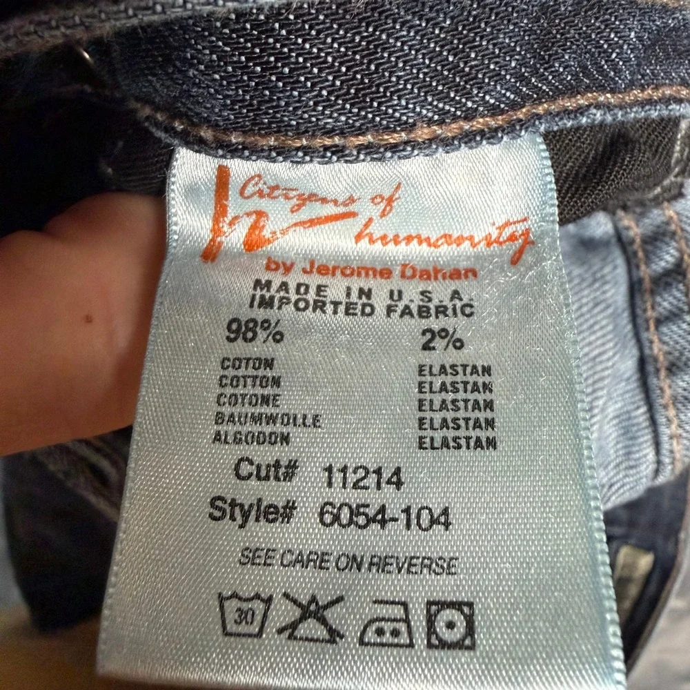 Citizens of Humanity Sid Straight Leg Jeans Mens 31 Faded Blue 6054-104 Made USA
